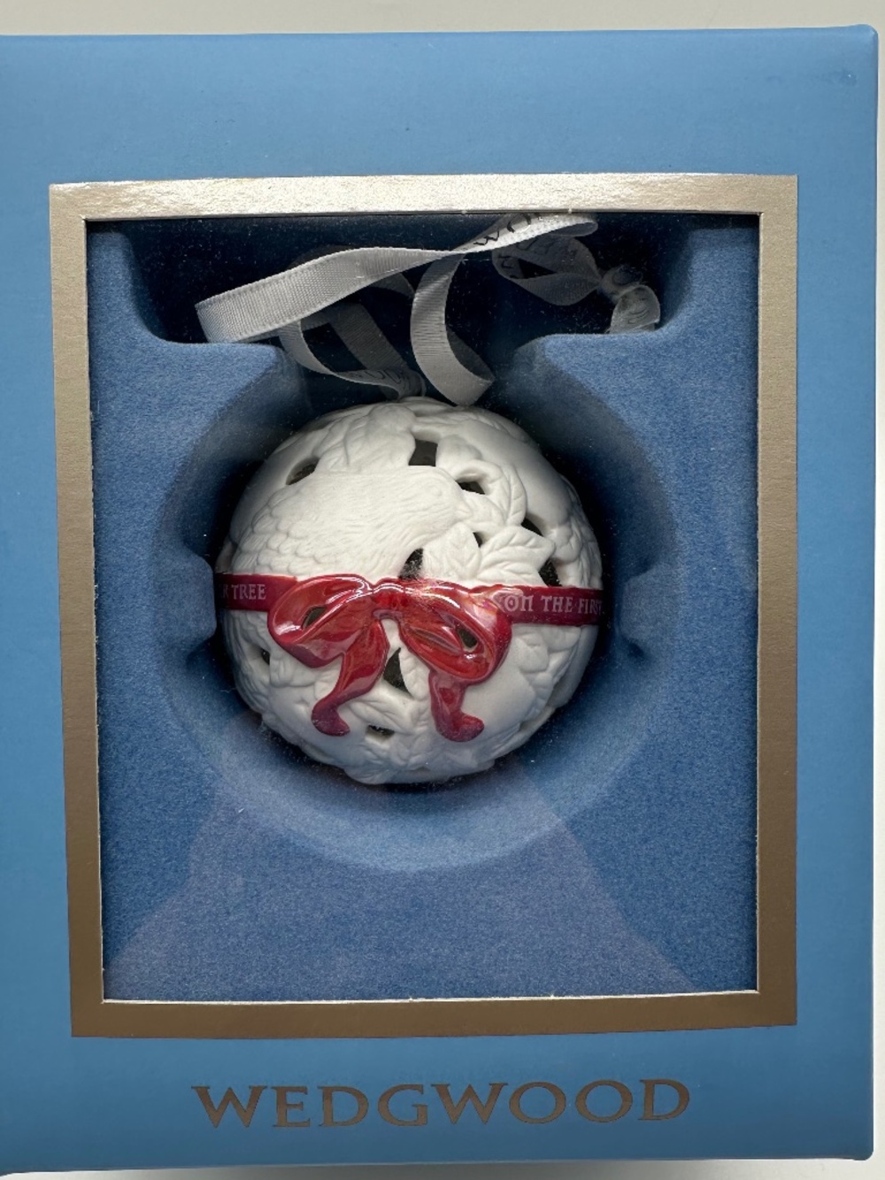Wedgwood Partridge in a Pear Tree 1st Day of Christmas Porcelain Ornament
